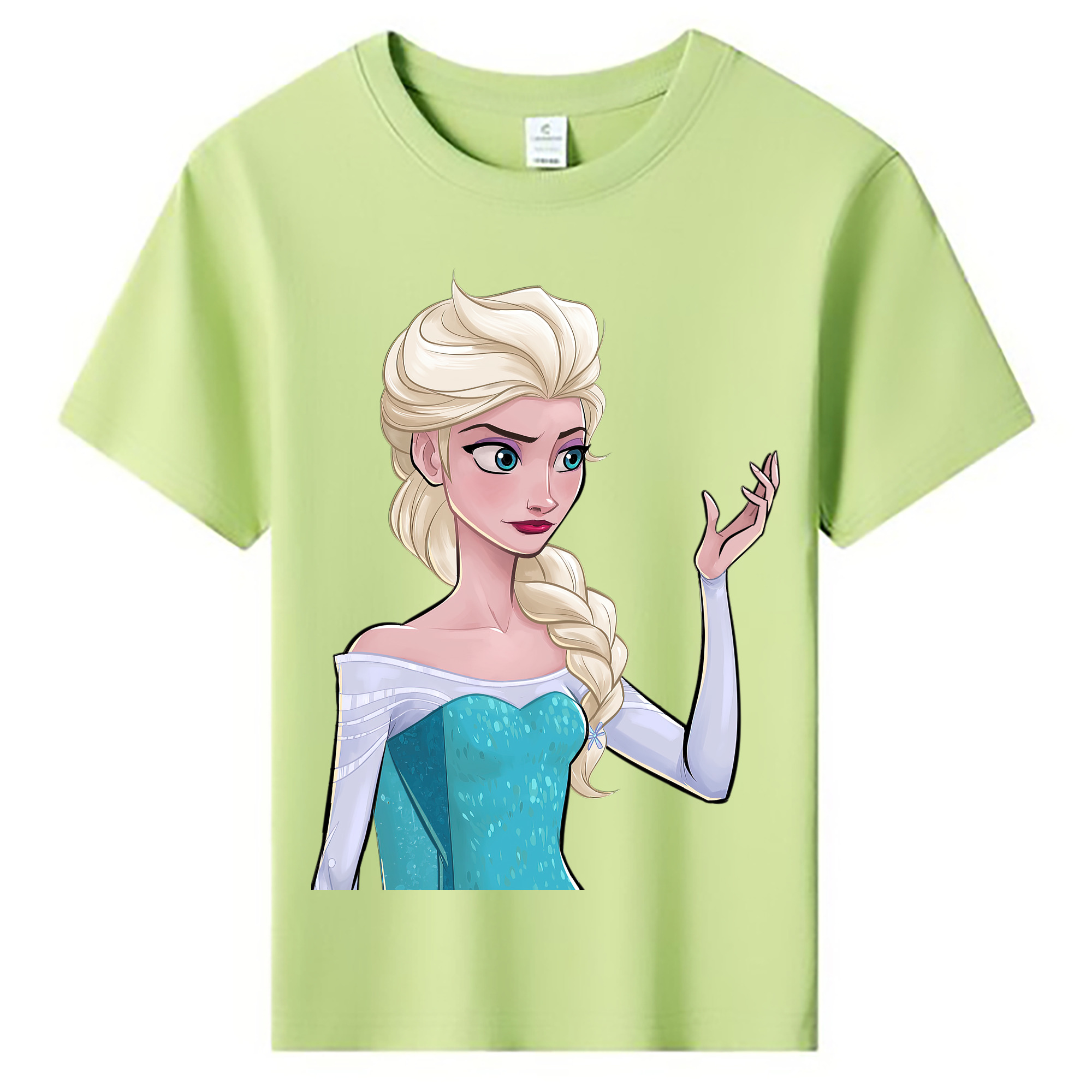（画像用） アナと雪の女王 アンナ エルサ Frozen Anna Elsa 綿100％キッズTシャツ（フロントプリント）